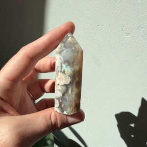 RARE Flower Agate with green and pink